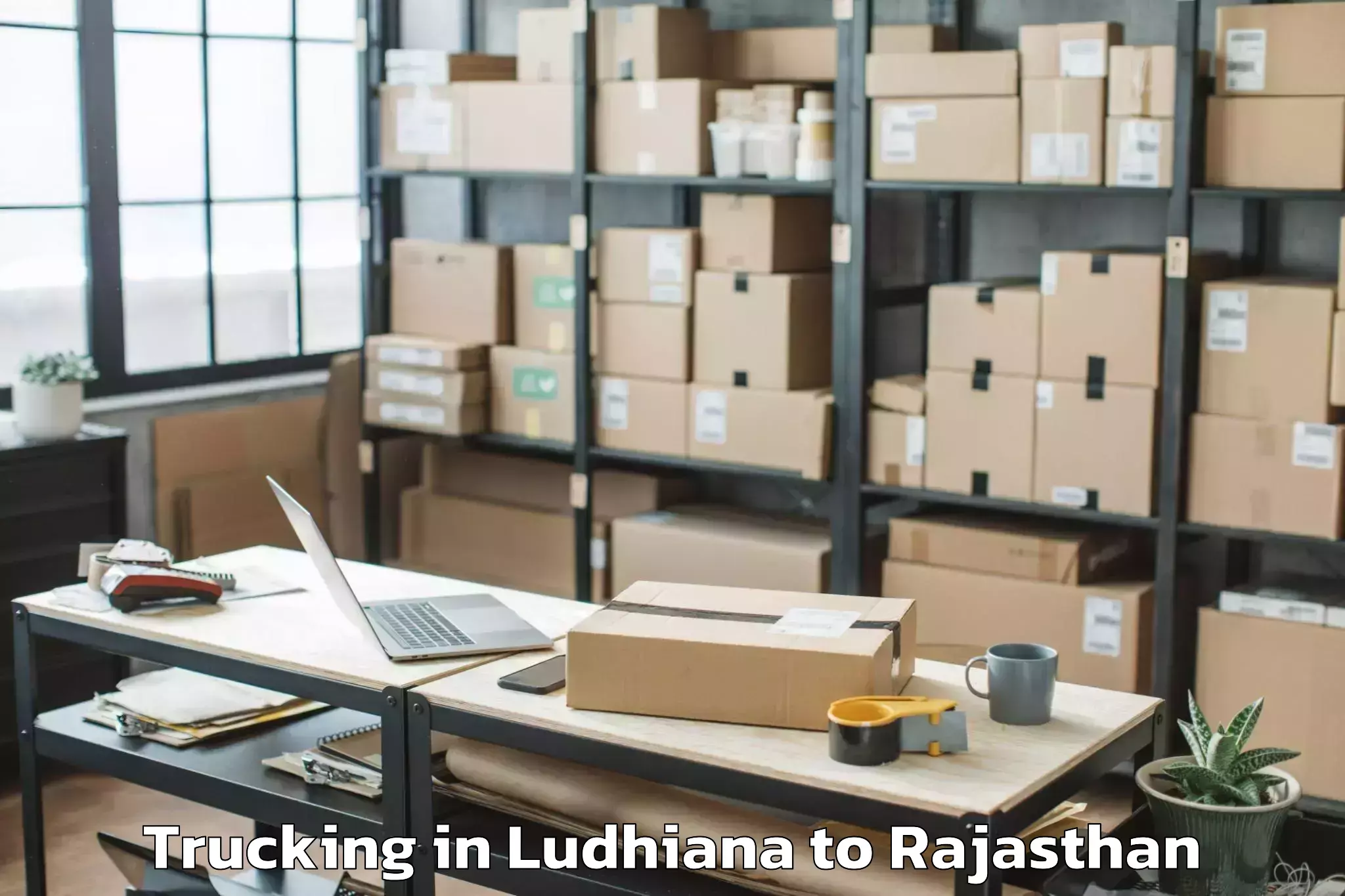 Easy Ludhiana to Banswara Trucking Booking